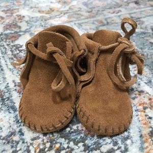 Baby Minnetonka moccasins.